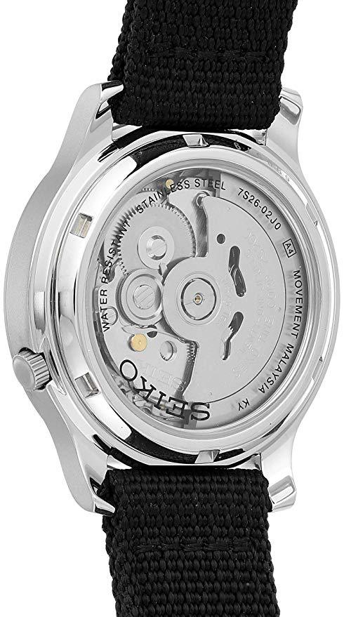Seiko, Reloj para Hombre SNK809, Acero Inoxidable, Correa Negra